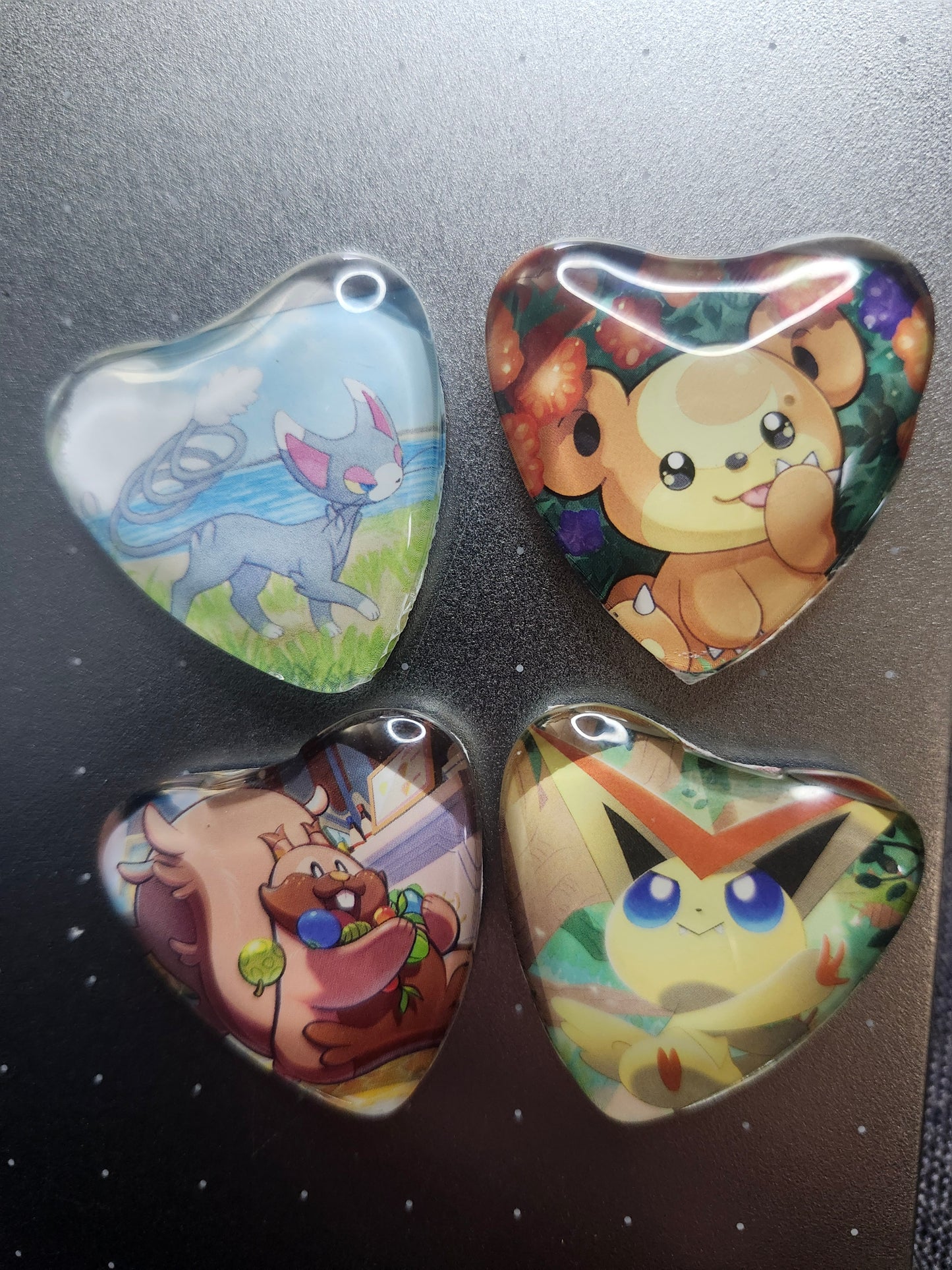 Heart Shaped Themed Magnets Pokemon