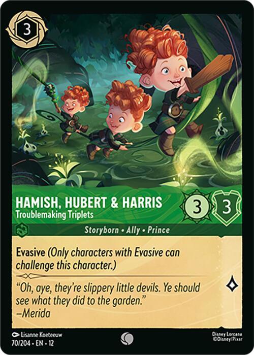 Lorcana - Hamish, Hubert & Harris - Troublemaking Triplets - Wilds Unknown (12)
