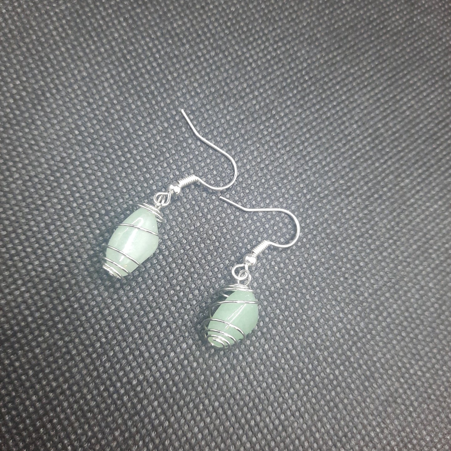 BG Signature Collection Green Aventurine Silver Earrings