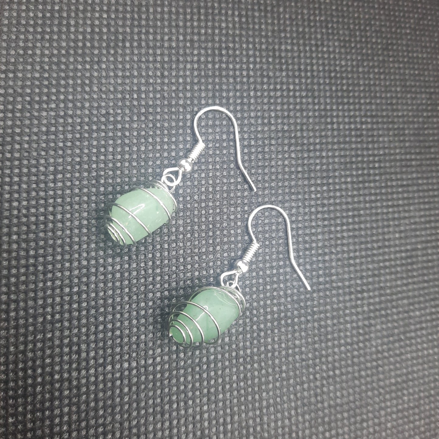 BG Signature Collection Green Aventurine Silver Earrings