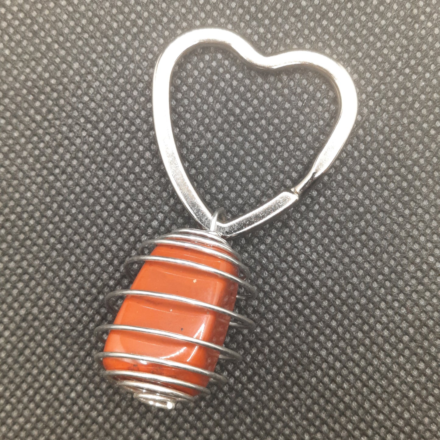 BG Signature Collection Red Jasper Heart Keychain