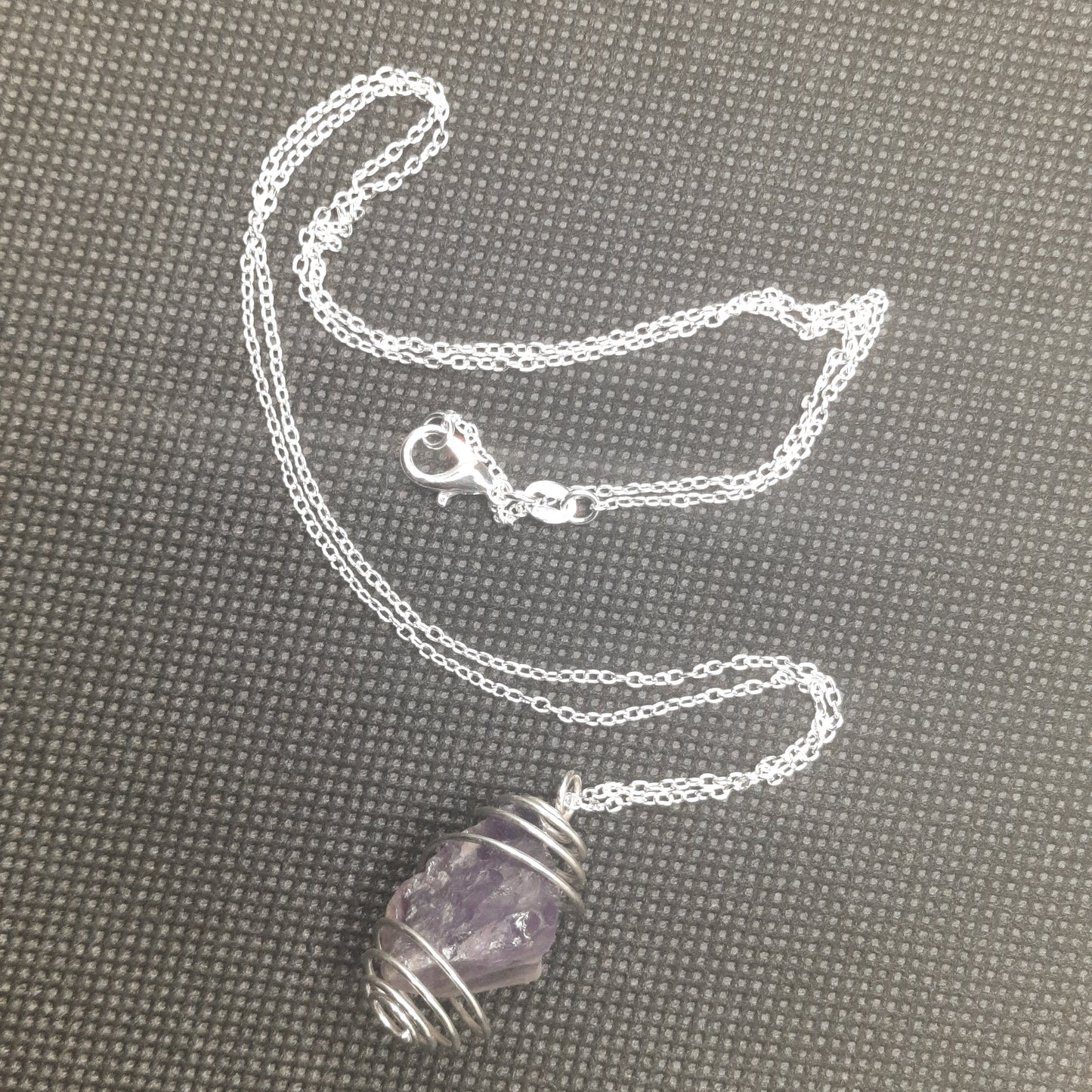 BG Signature Collection Raw Amethyst Necklace Silver