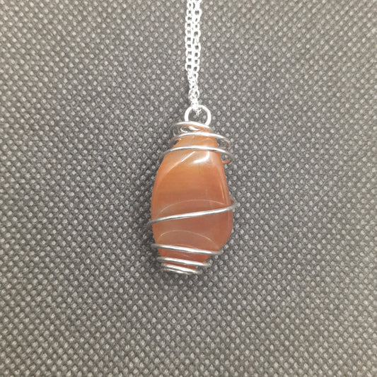 BG Signature Collection Carnelian Necklace Silver