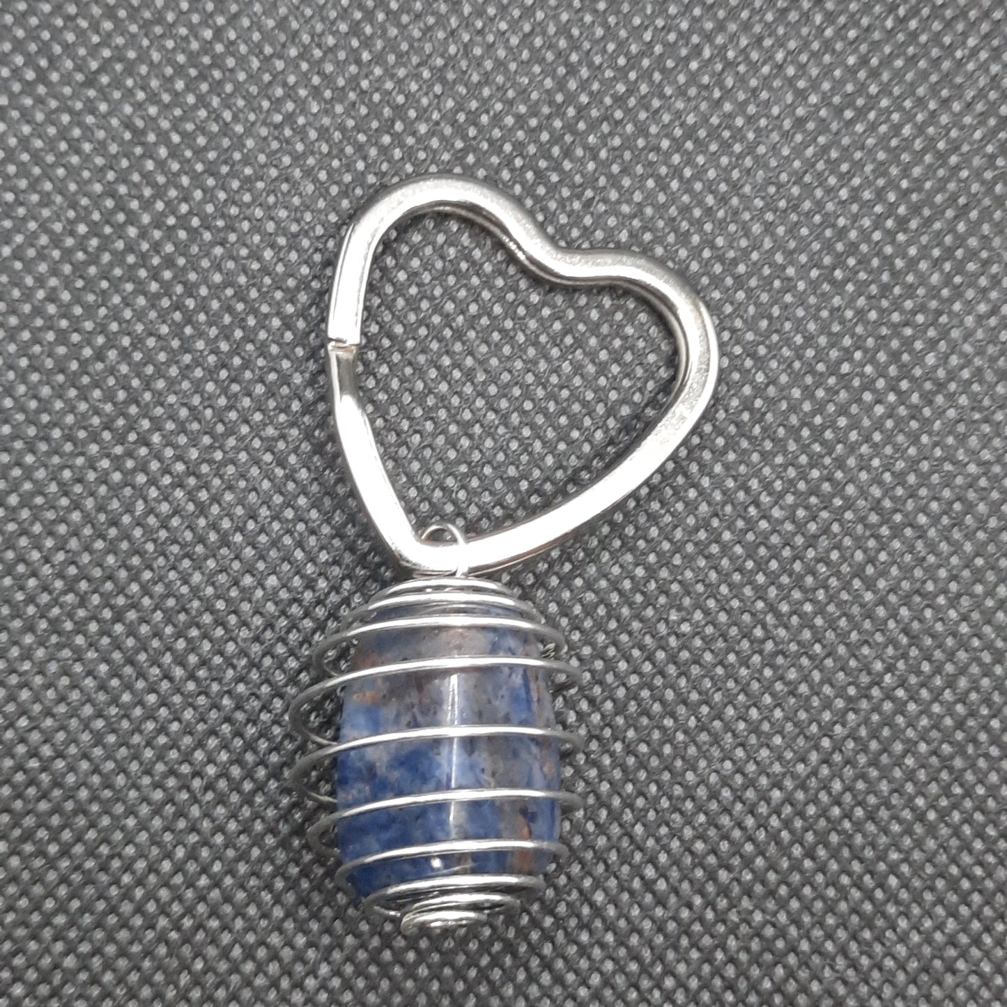 BG Signature Collection Large Sodalite Heart Keychain