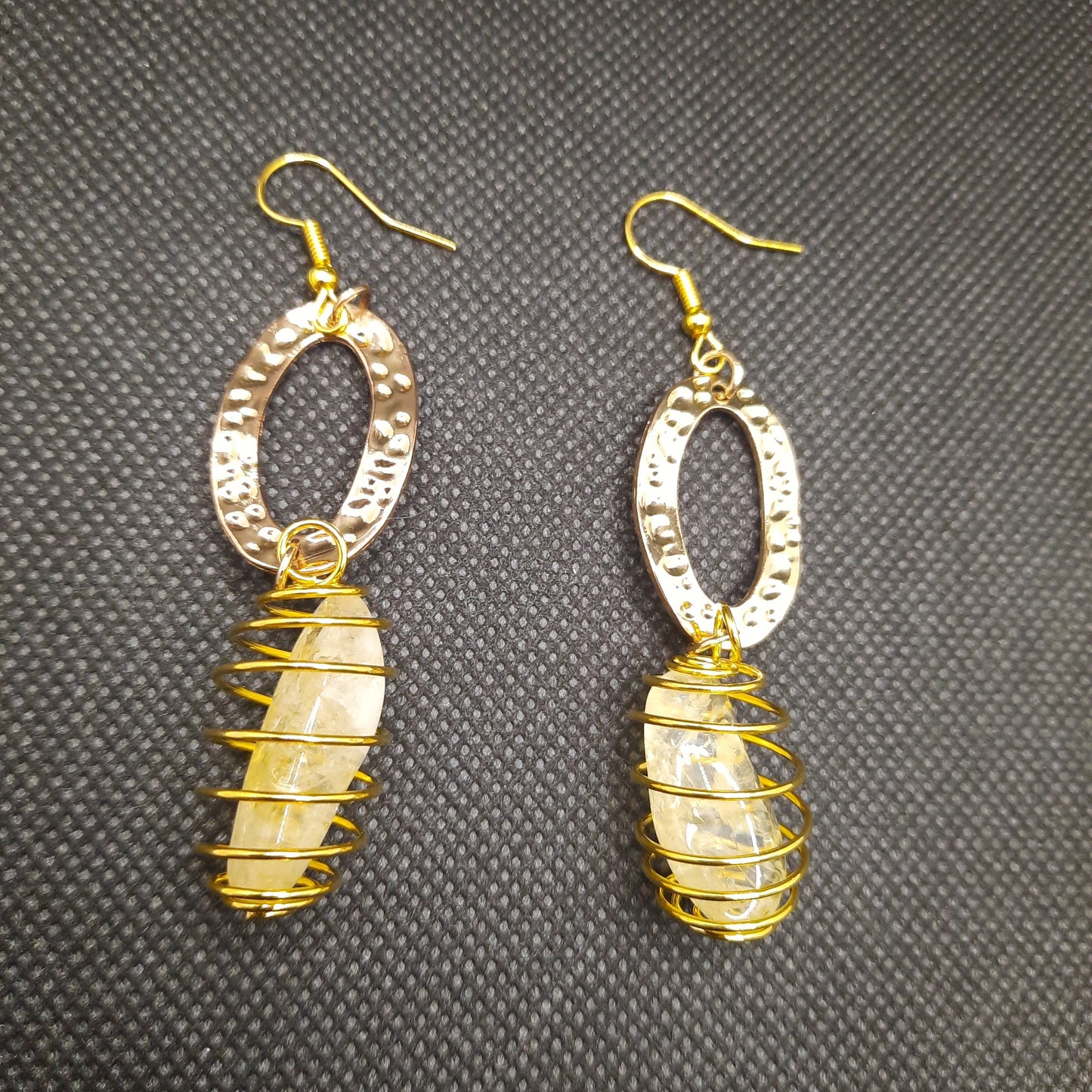 BG+ Designer Series Gold Earrings with Citrine