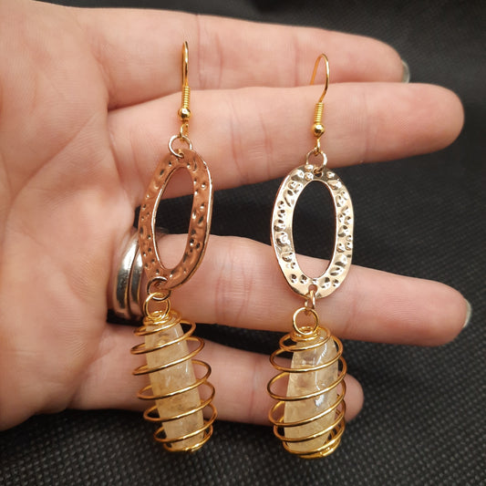 BG+ Designer Series Gold Earrings with Citrine