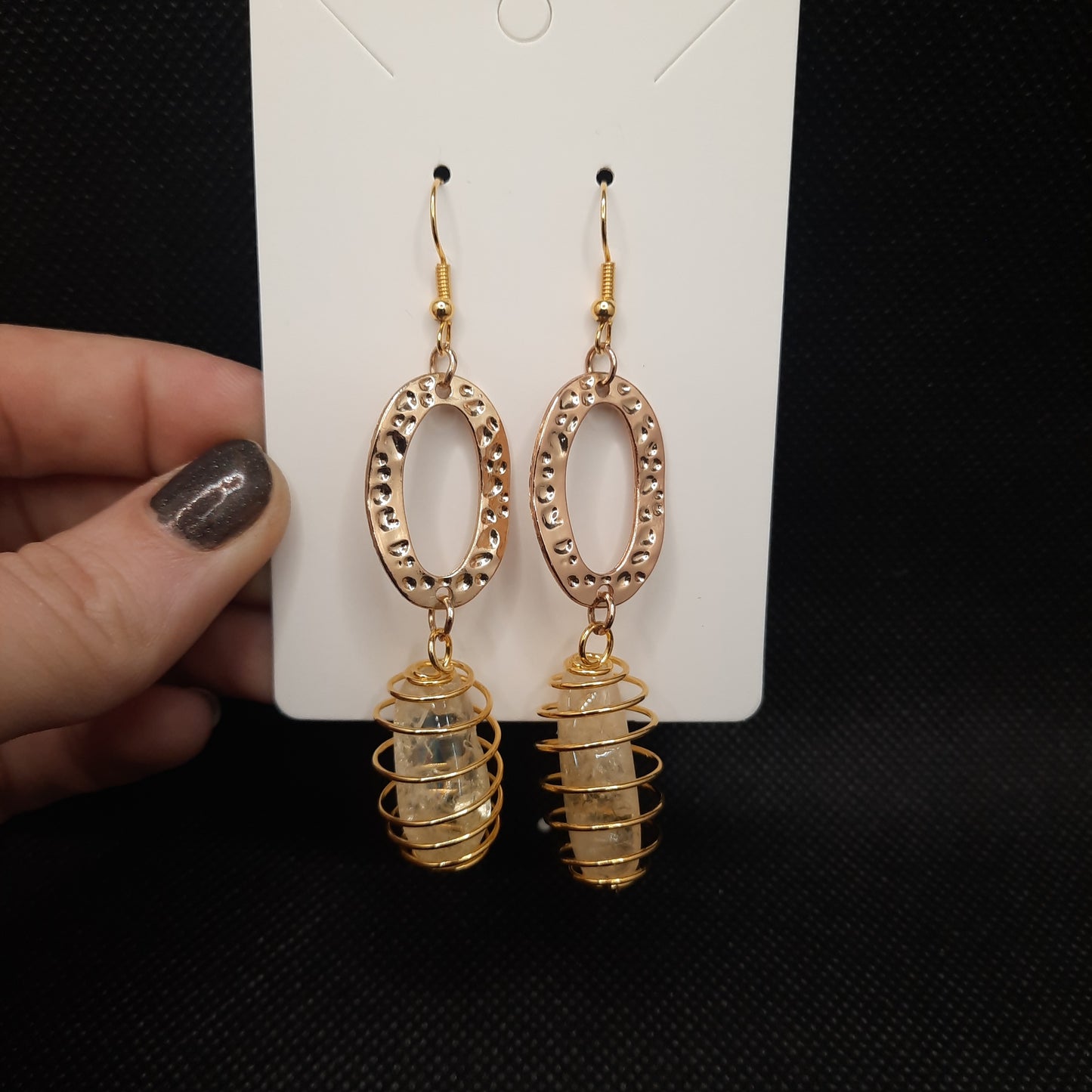 BG+ Designer Series Gold Earrings with Citrine