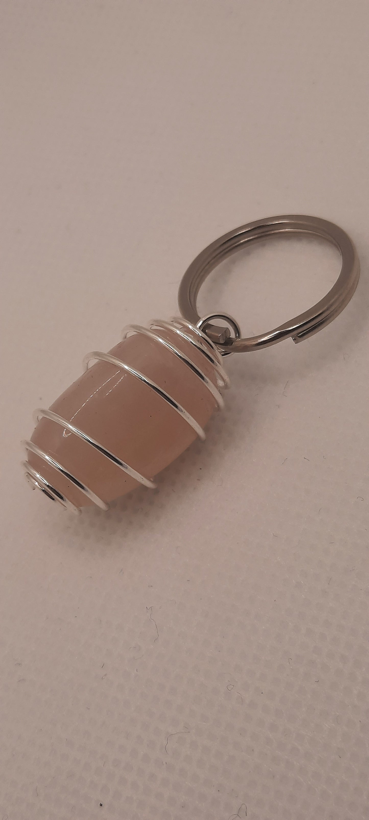 BG Signature Collection Medium Rose Quartz Keychain