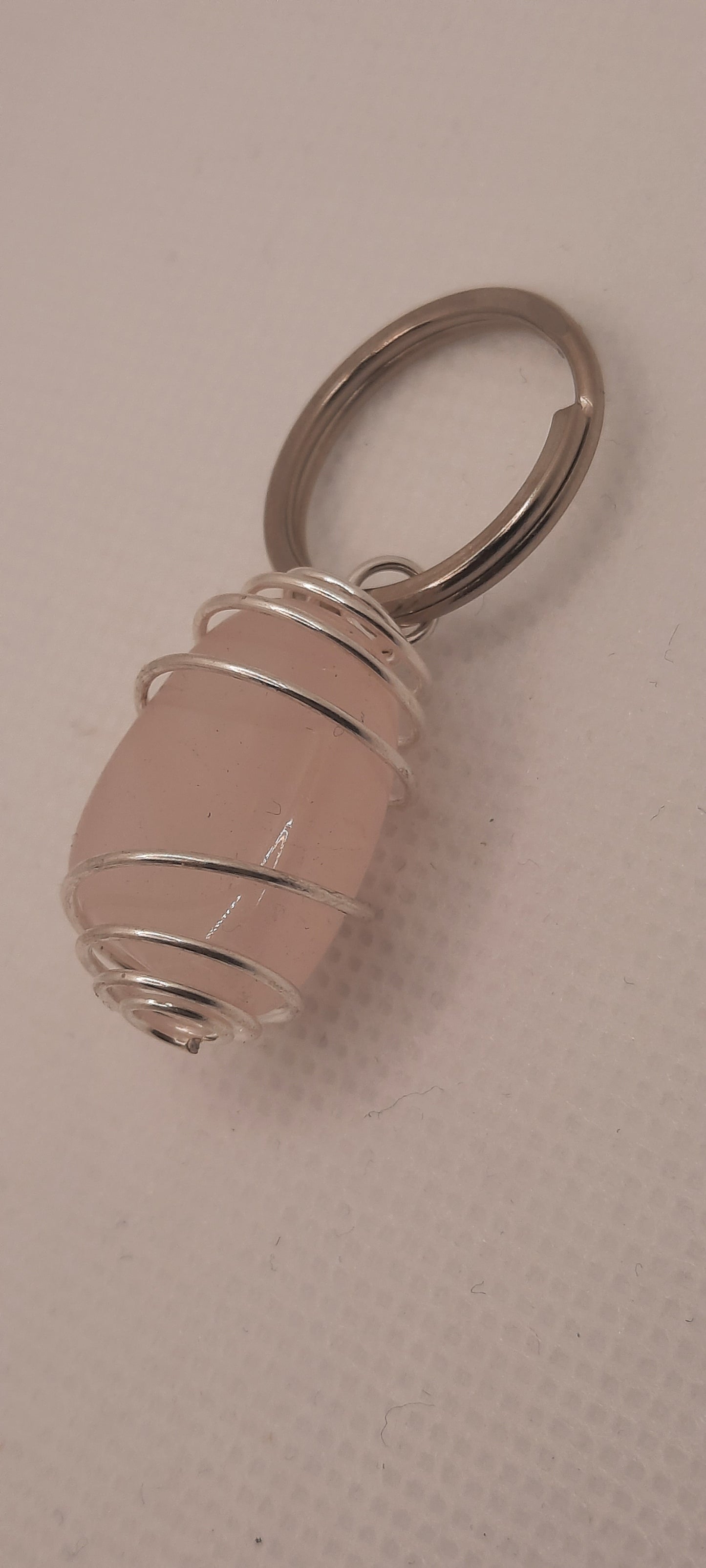 BG Signature Collection Medium Rose Quartz Keychain