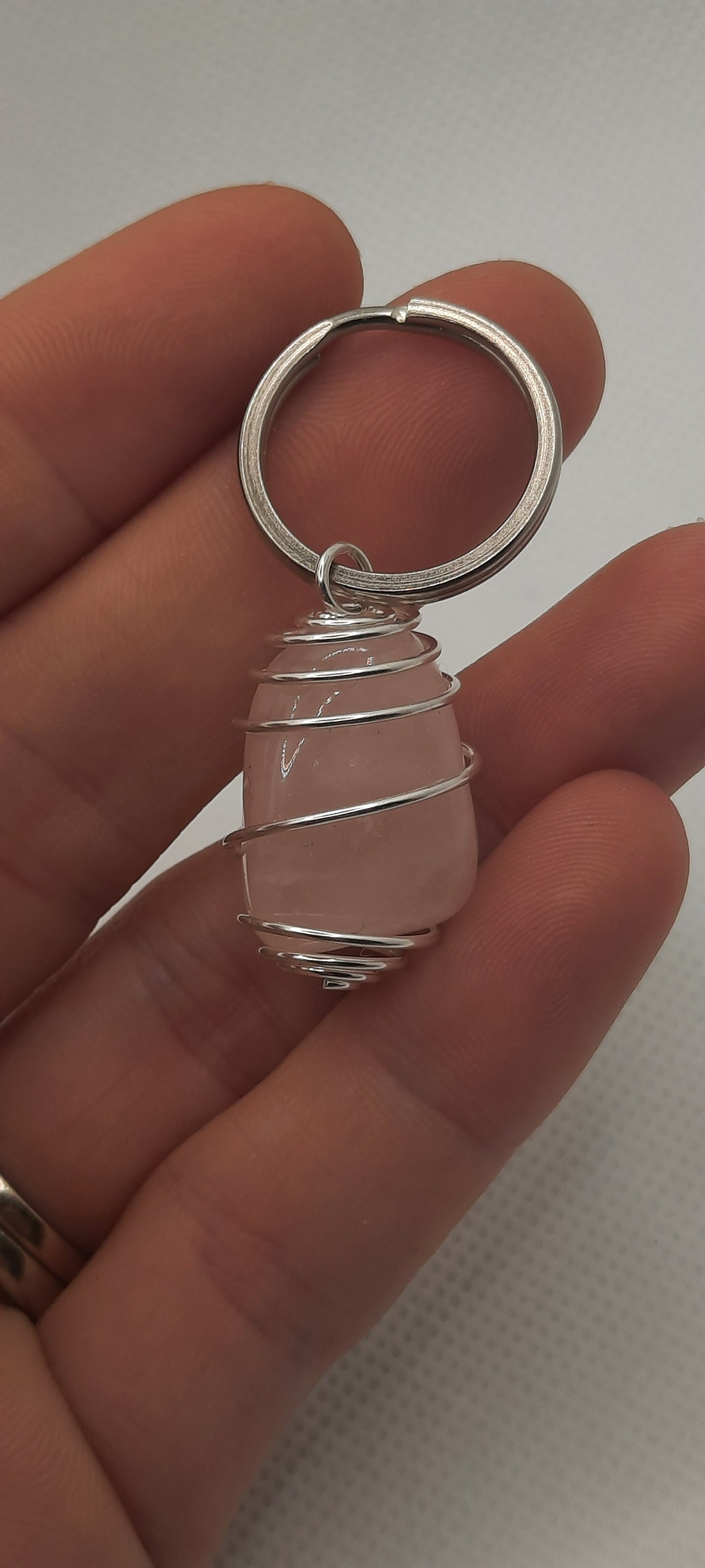 BG Signature Collection Medium Rose Quartz Keychain