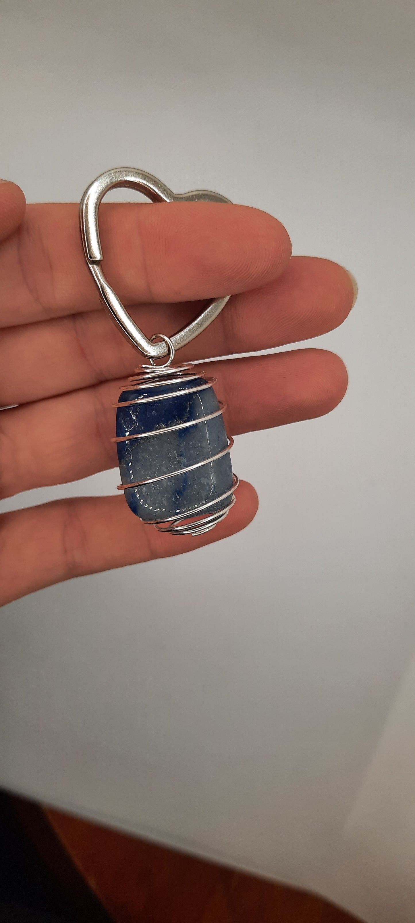 BG Signature Collection Large Sodalite Heart Keychain