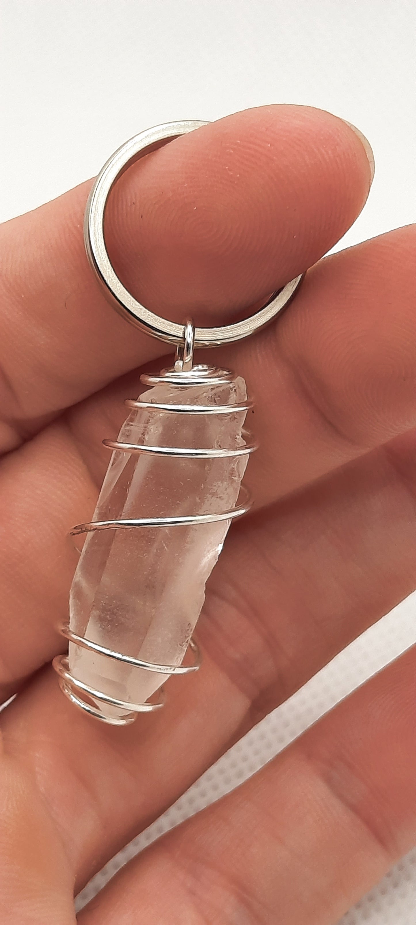 BG Signature Collection Raw Quartz Crystal Keychain