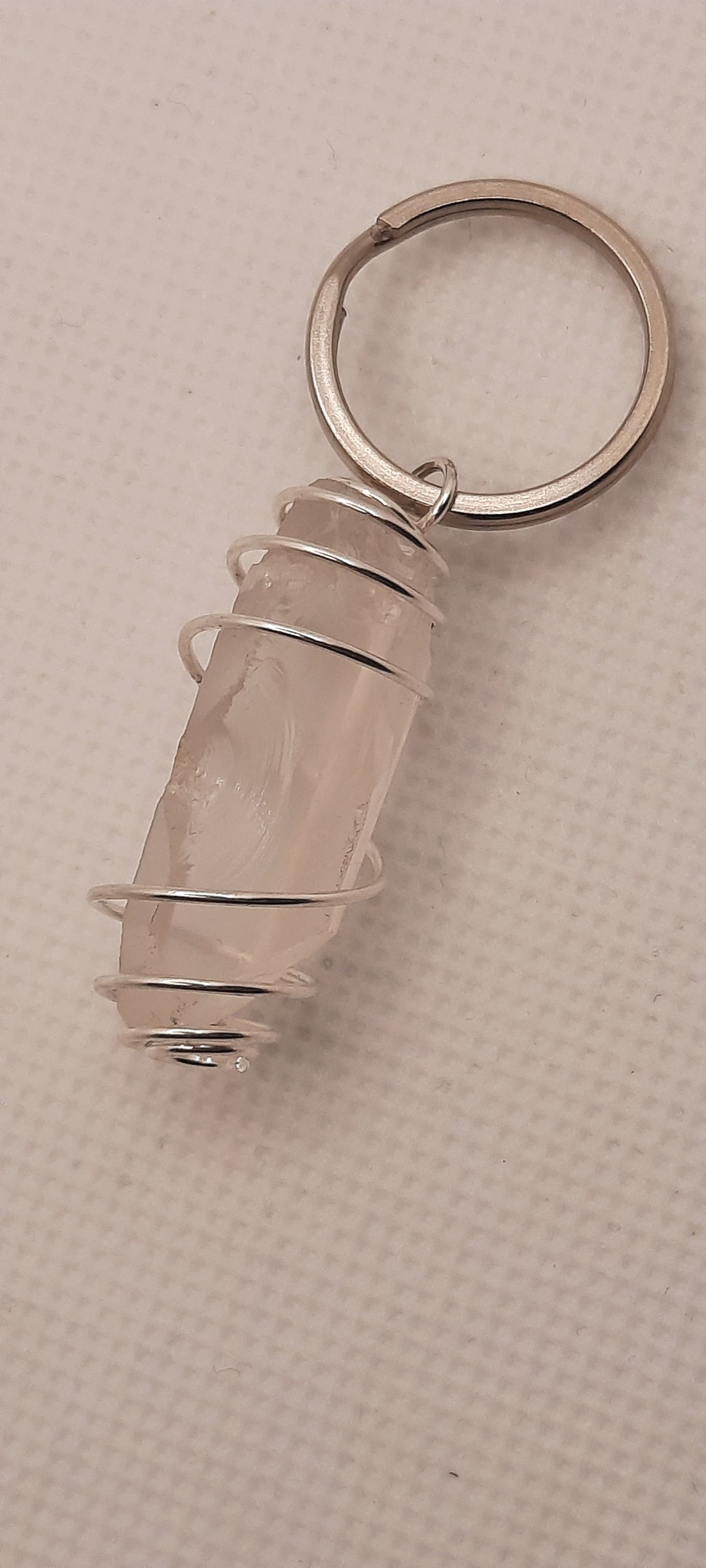 BG Signature Collection Raw Quartz Crystal Keychain